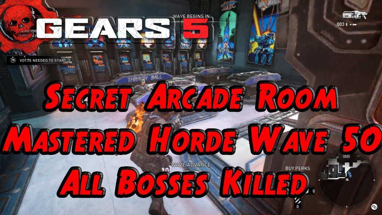 Gears 5 Horde Arcade Secret Room District on Master Wave 50 Killing all