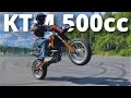 I rode a ktm 500cc