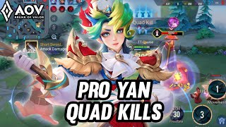 YAN PRO GAMEPLAY | QUAD KILLS - ARENA OF VALOR