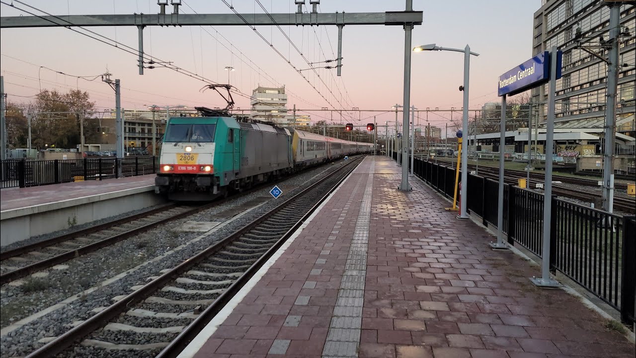 Trains At Rotterdam Centraal Railway Station In The Netherlands 21/11/2025
