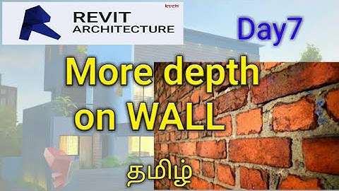 Revit More depth on wall | Day7 | full tamil tutorial #தமிழ்