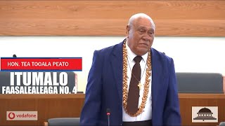 Lauga Faataupou - Faipule Itumalo Faasaleleaga 4 (16.09.2021)