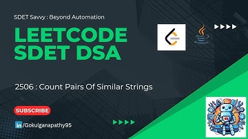 Count Pair Of Strings | 2506 | LeetCode | Programming SDET | DSA For QA and SDET