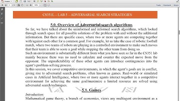 CS351L - Introduction to Artificial Intelligence Lab - Lab 8 - Adversarial Search - MiniMax Agorithm