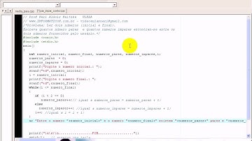 aula 1113 Algoritmos e Logica de programação   Exerc Par Impar conta C