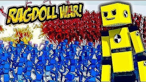 MASSIVE Red vs Blue BATTLES (Fun With Ragdolls)