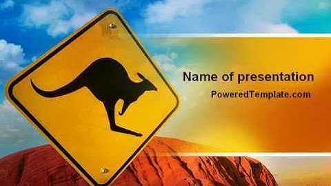 Kangaroo Sign PowerPoint Template by PoweredTemplate.com