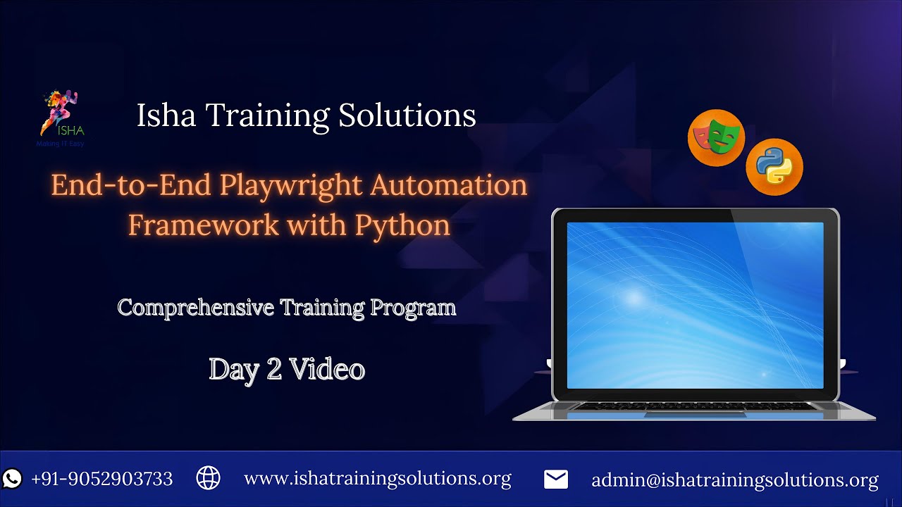 Playwright with Python Day 2 on 26th December 2025. Pls call/WhatsApp us +91-9052903733 to enroll