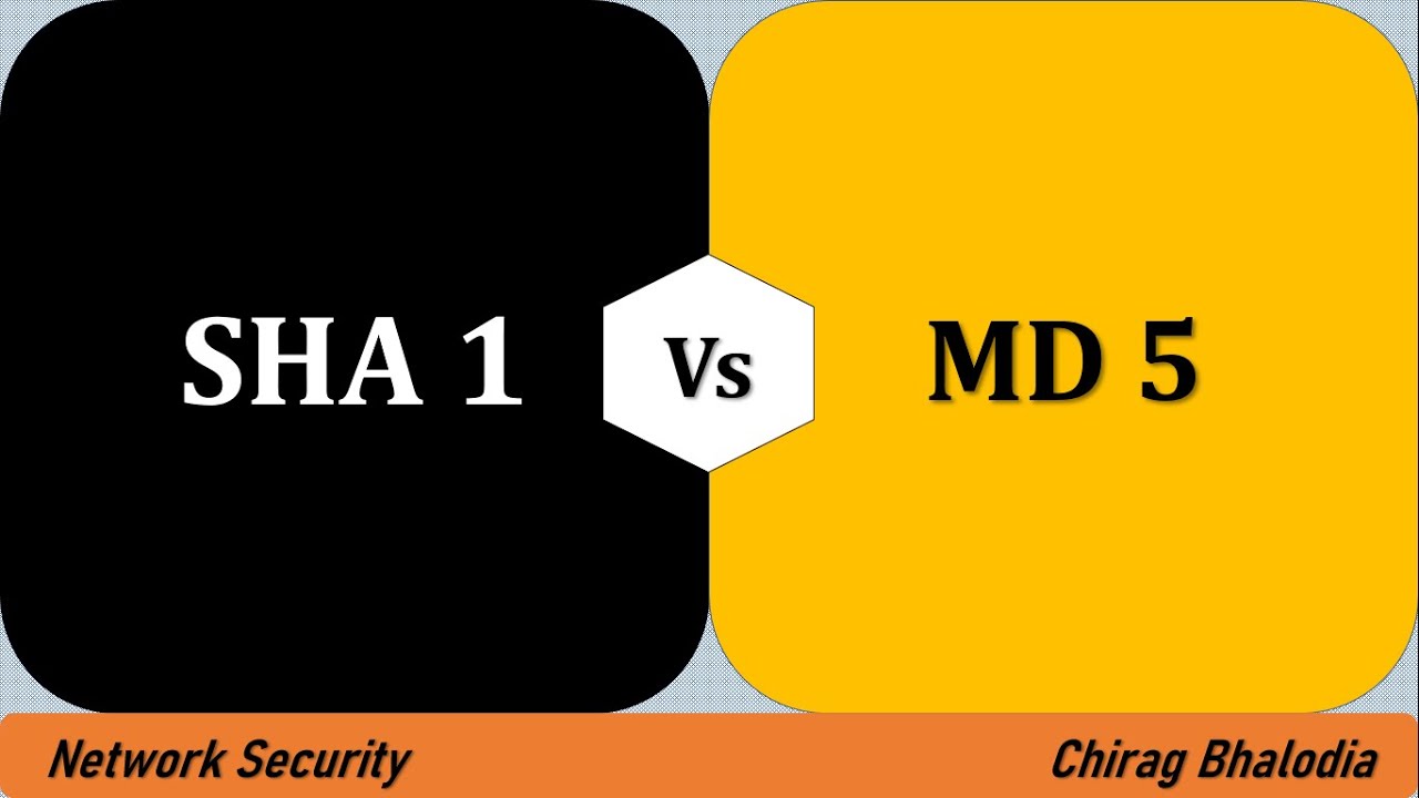 sha1  Update New  Difference between SHA1 and MD5 Algorithm | SHA1 vs MD5