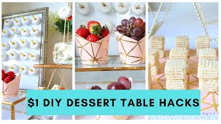 $1 GENIUS Dessert Table Hacks | Dollar Tree DIY