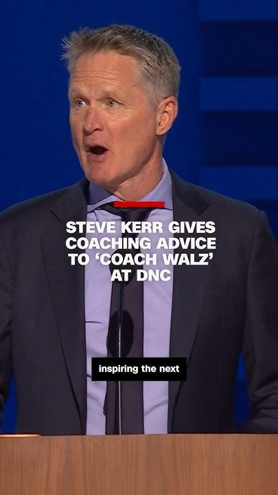 Steve Kerr gives coaching advice to ‘Coach Walz’ at DNC - YouTube