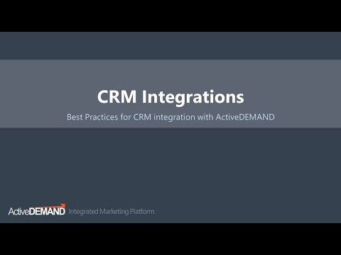 Webinar: CRM Integration: Proper Set-up and Best Practices