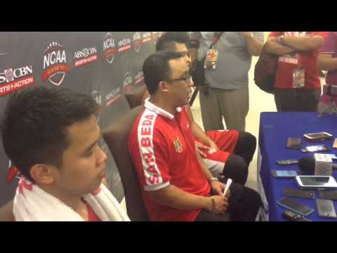 San Beda post-game interview after tying Finals