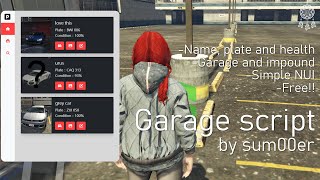 [FiveM Script] [ESX] Garage script by sum00er | 車庫插件