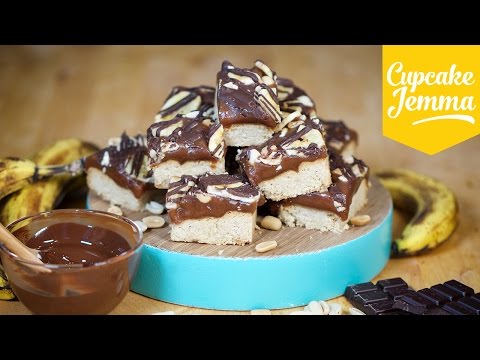 Banana Snickers Millionaire's Shortbread Recipe | Cupcake Jemma