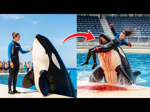 Orca Titan Kills Trainer Cara Moreno in Show at Pacific Realm – Tragedy orca attack! - YouTube