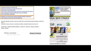DICAS 2445 - WINDEV WEBDEV MOBILE - ACBR 145 - ACBR LIB - Boleto_Inicializar - Boleto_Finalizar