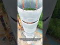 Massive Crane Lifting Giant Concrete Tower Segments #worker #process #engineering #construction