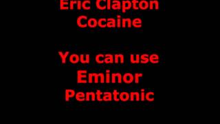 Eric Clapton Cocaine Backing Track Eminor chords