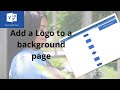 How to add a logo background page to a Visio diagram