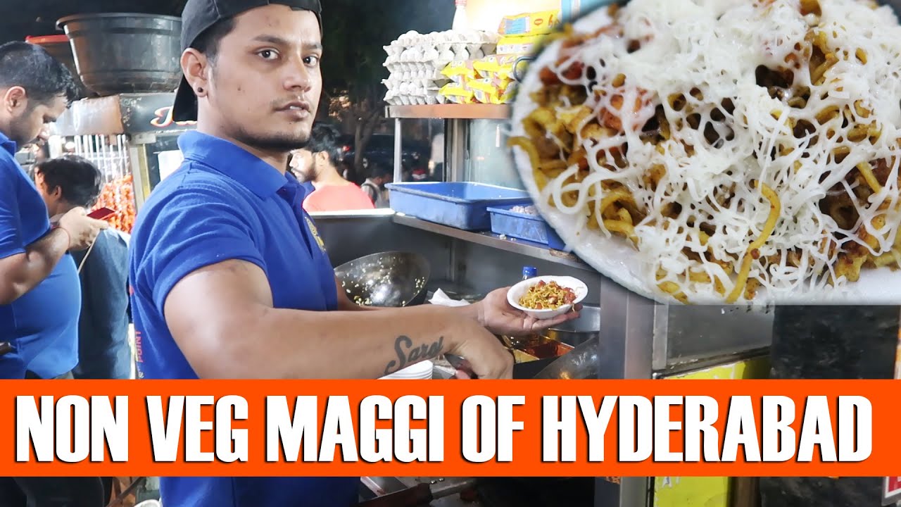 Double Egg Chicken Maggi | Non Veg Maggi Noodles of Hyderabad | Hunger Maggi Point | Street Food | Street Food Zone