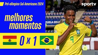 Thumbnail for BOLÍVIA 0 X 1 BRASIL | MELHORES MOMENTOS | PRÉ-OLÍMPICO SUL-AMERICANO MASCULINO 2024 | sportv
