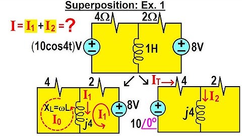 Electrical Engineering: Ch 11 AC Circuit Analysis (18 of 34) Superposition: Example 1