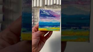 Shuttle Art Acrylic Paint Marker Tiny Landscape Canvas Painting #landscapepainting Shuttle Art Acrylic Paint Marker Tiny Landscape Canvas Painting #landscapepainting