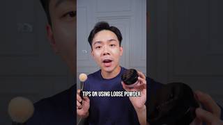 Loose powder application for oily skin 💫 #menmakeup #beginnermakeup #makeuptips #mengrooming