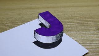 how to draw 3d letter j easy 3d letters drawing