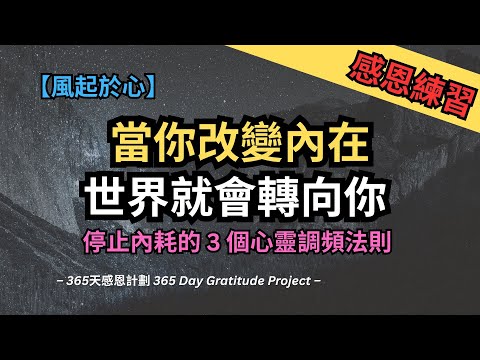 【感恩練習】當你改變內在，世界就會轉向你 | 停止內耗的 3 個心靈調頻法則 【風起於心】