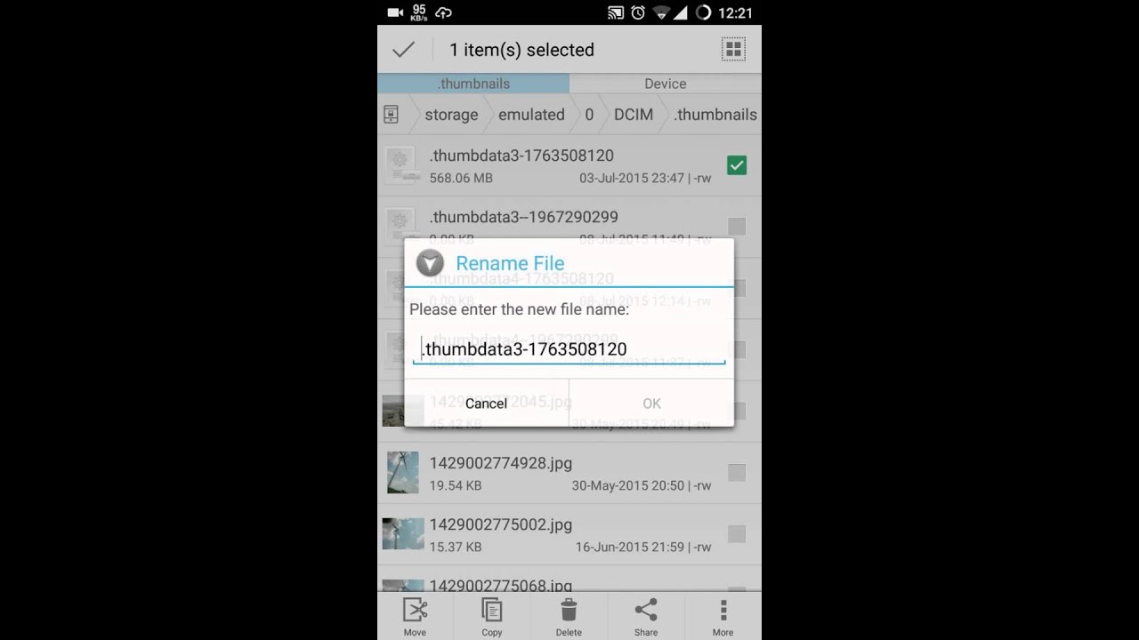 How To Get Rid Of Thumbdata File In Android