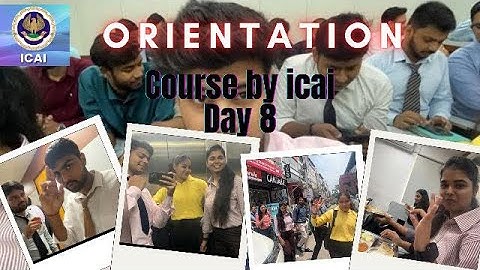 ICAI Orientation course vlog || oc course Day 8 || oc course by icai || itoc vlog