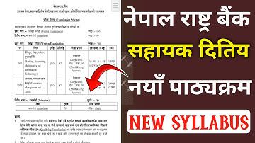 नेपाल राष्ट्र बैंक सहायक पदको पाठ्यक्रम | Nepal Rastra Bank 4th level Syllabus | NRB Syllabus