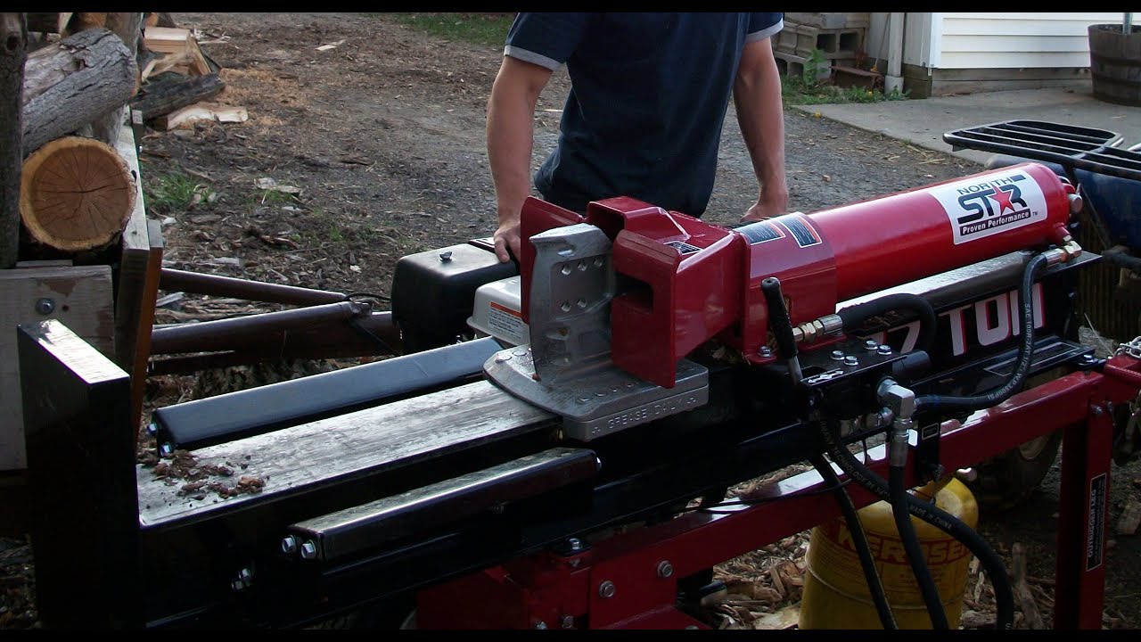 How to change the oil in a log spitter 37 ton Honda engine (North Star