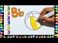 How to Draw a Ball for Kids | Learn Alphabet B with Coloring
