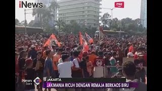Saling Ejek, Ratusan Jakmania Terlibat Kericuhan Dengan Pemuda Berkaos Biru - iNews Sore 03/12