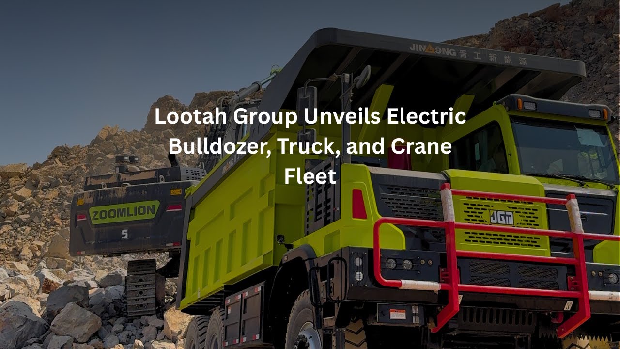 Jingong EV heavy machinery launch video thumbnail, Lootah Group