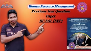 Human Resource Management Question Paper ||B.Com(prog)|| |DU SOL(NEP)|#dusolexam#duexam#dusol#viral