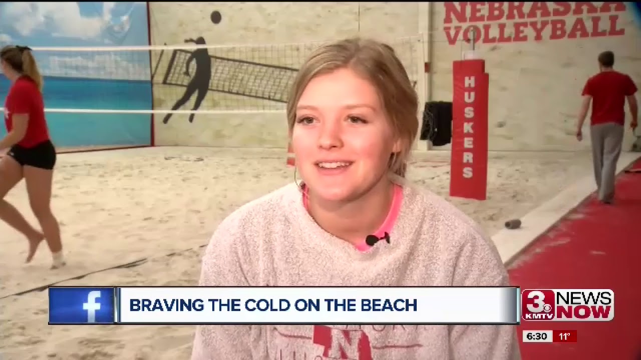 Braving The Cold On The Beach Nebraska Beach Volleyball Youtube
