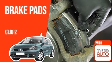 How to replace the front brake pads Clio mk2 🚗