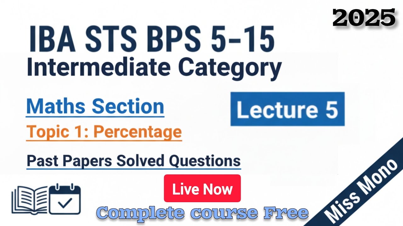 IBA STS BPS 5 to 15 Intermediate | Free Course – Maths Section ...