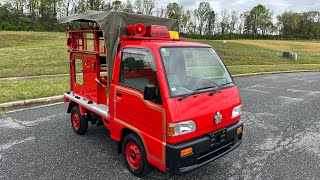 1998 SUBARU SAMBAR FIRE TRUCK V-KS4 —— 10,525 Miles - KEI TRUCK - JDM - WALK AROUND