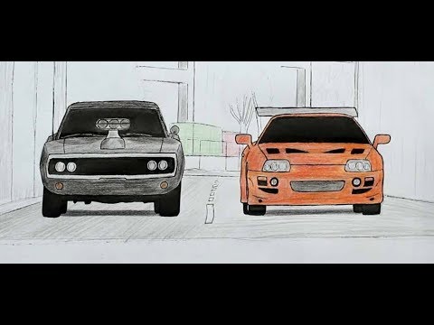 🚗🚗 Как нарисовать Машины из ФОРСАЖА (Ehedov Elnur)How to draw the Fast and Furious cars
