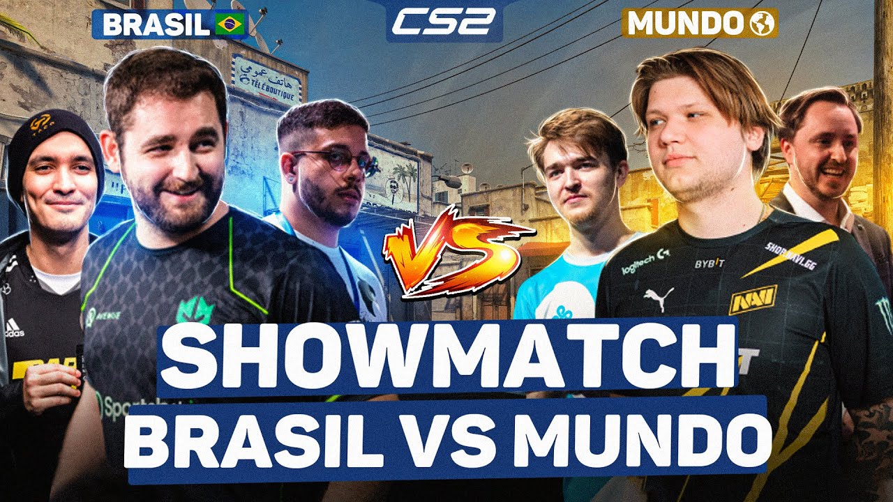 TIME BRASIL vs TIME MUNDO - [SHOWMATCH] - DUST2 NO CS2!