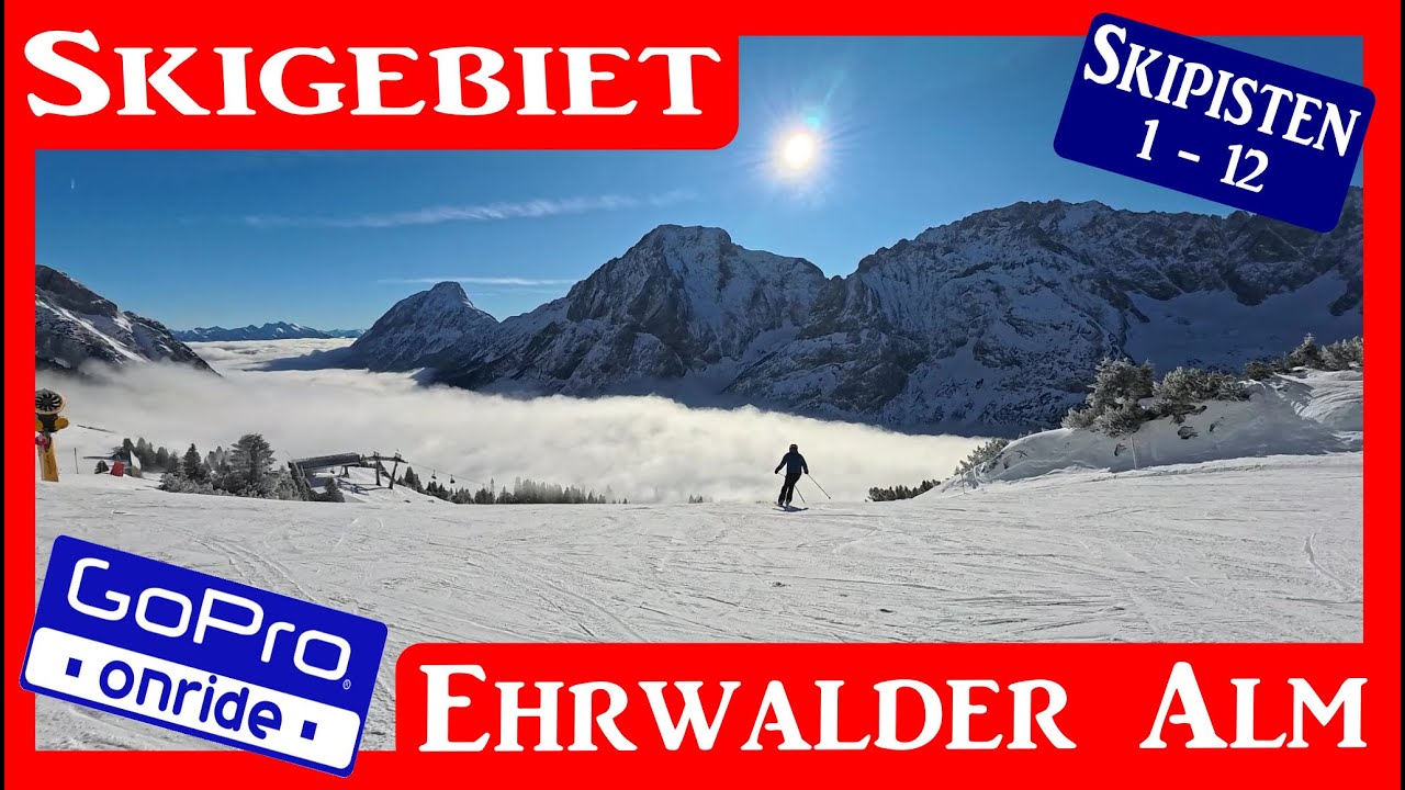 EHRWALDER ALM  Skigebiet EHRWALD Pisten 1-12 ONRIDE GoPro