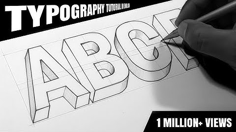 How To Write English Alphabets Letter in 3D Font | Typography Tutorial [Tabrez Arts]
