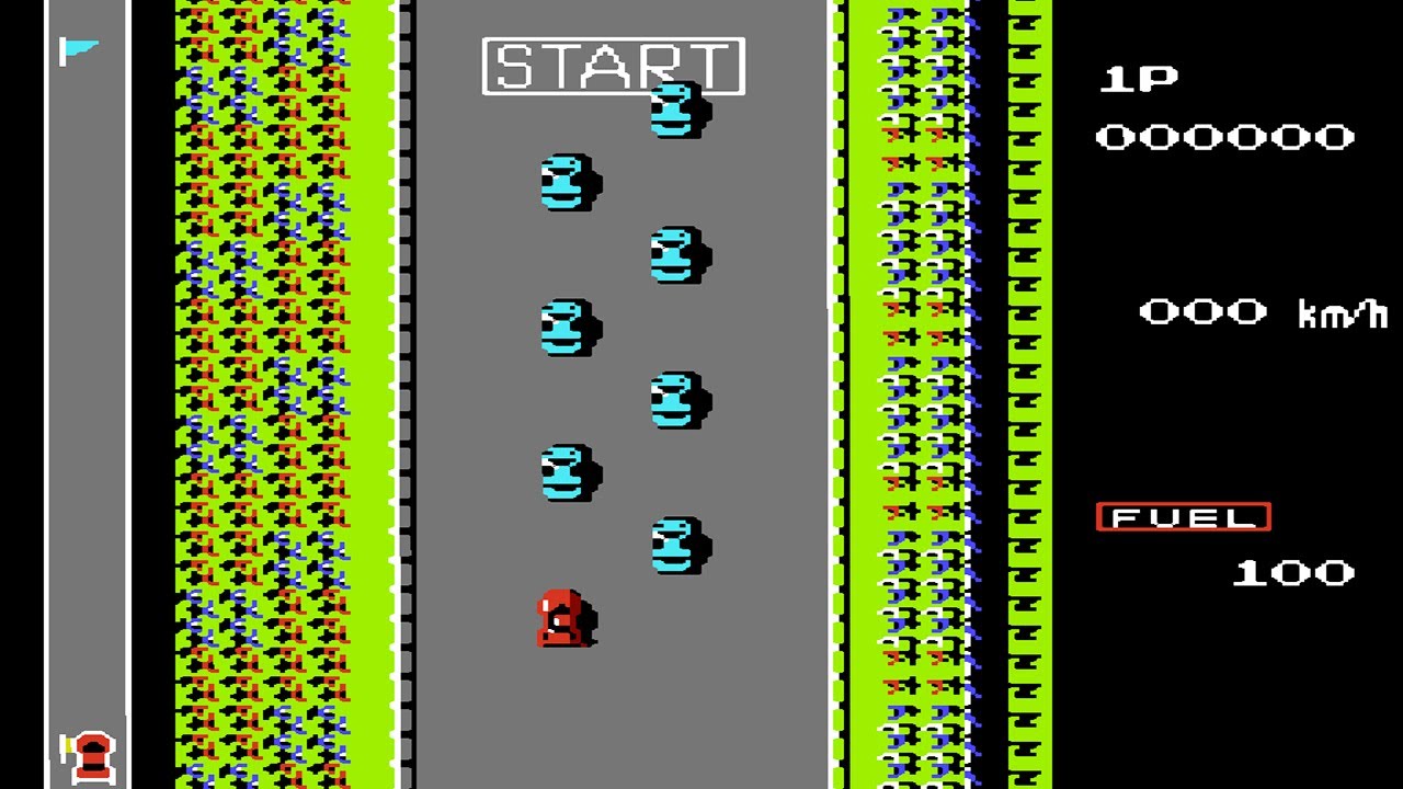 ROAD FIGHTER gameplay/walkthrough, NES/Dendy/FC [186]