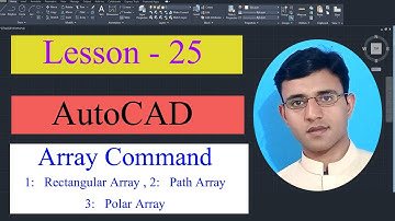 #25 Array Command In AutoCAD | Rectangular Array, Path Array, Polar Array | SparkCAD Mechanical