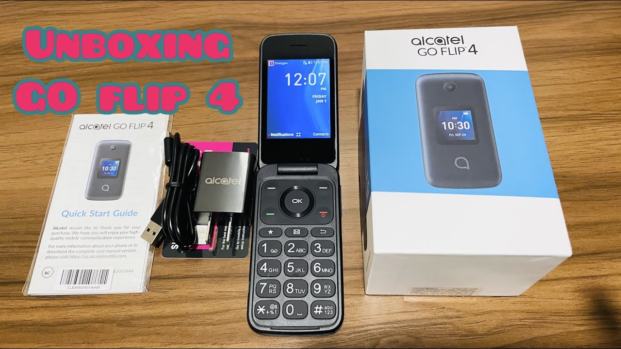 UNBOXING ALCATEL GO FLIP 4 FLIP PHONE & SIMPLE SET-UP TUTORIAL - YouTube